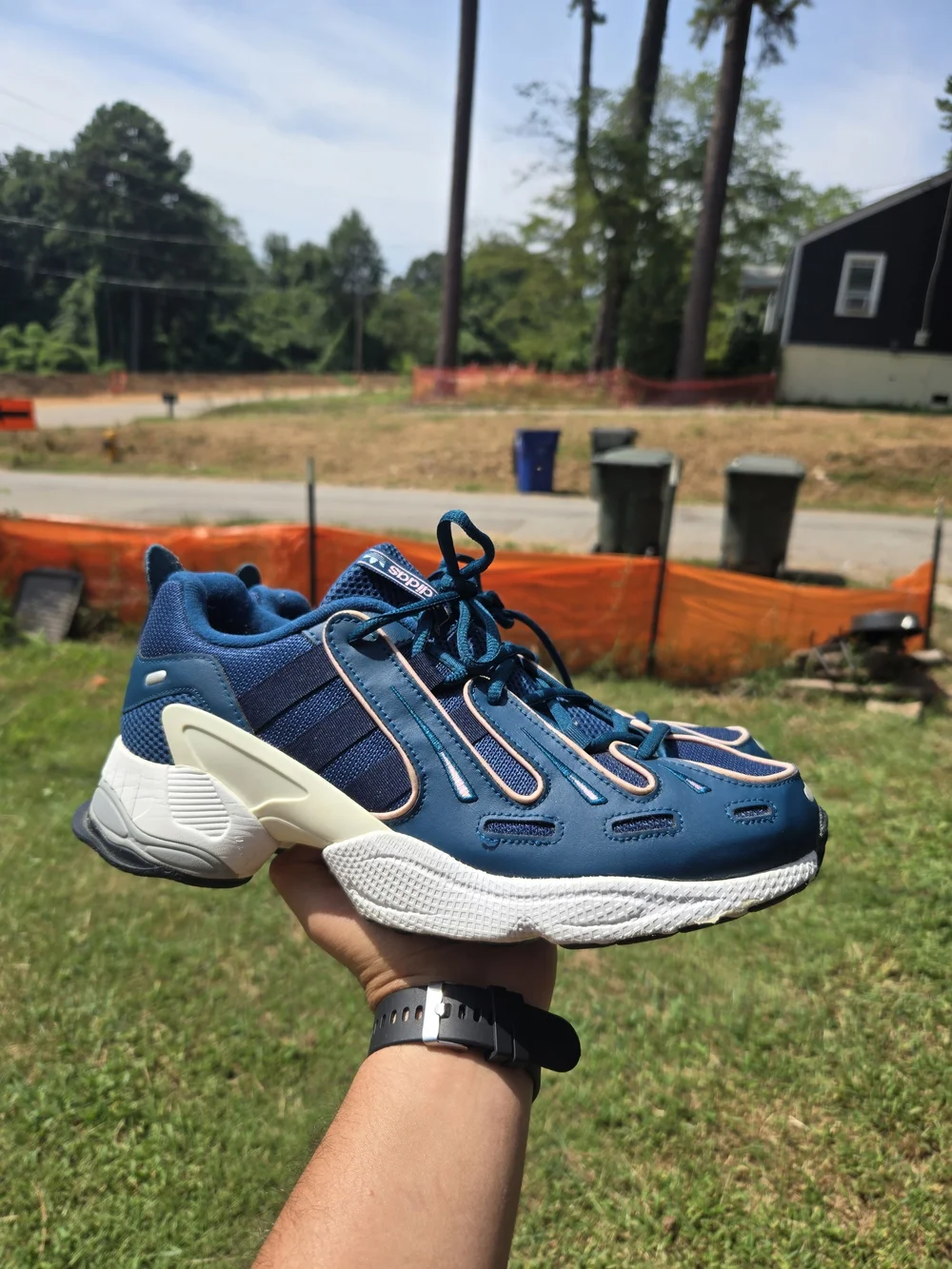 adidas Navy and Cream Men’s Chunky Runner Sneakers